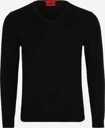 HUGO Sweater 'San Vredro' in Black: front