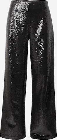 juoda VILA ROUGE EDIT Plačios klešnės Kelnės 'VISerane': priekis