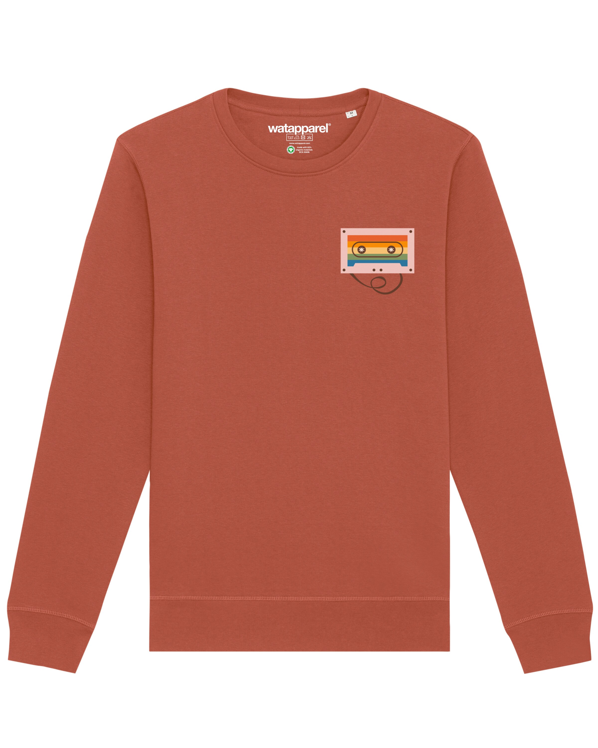 Sweat-shirt ' Rainbow Cassette ' Watapparel en marron : devant