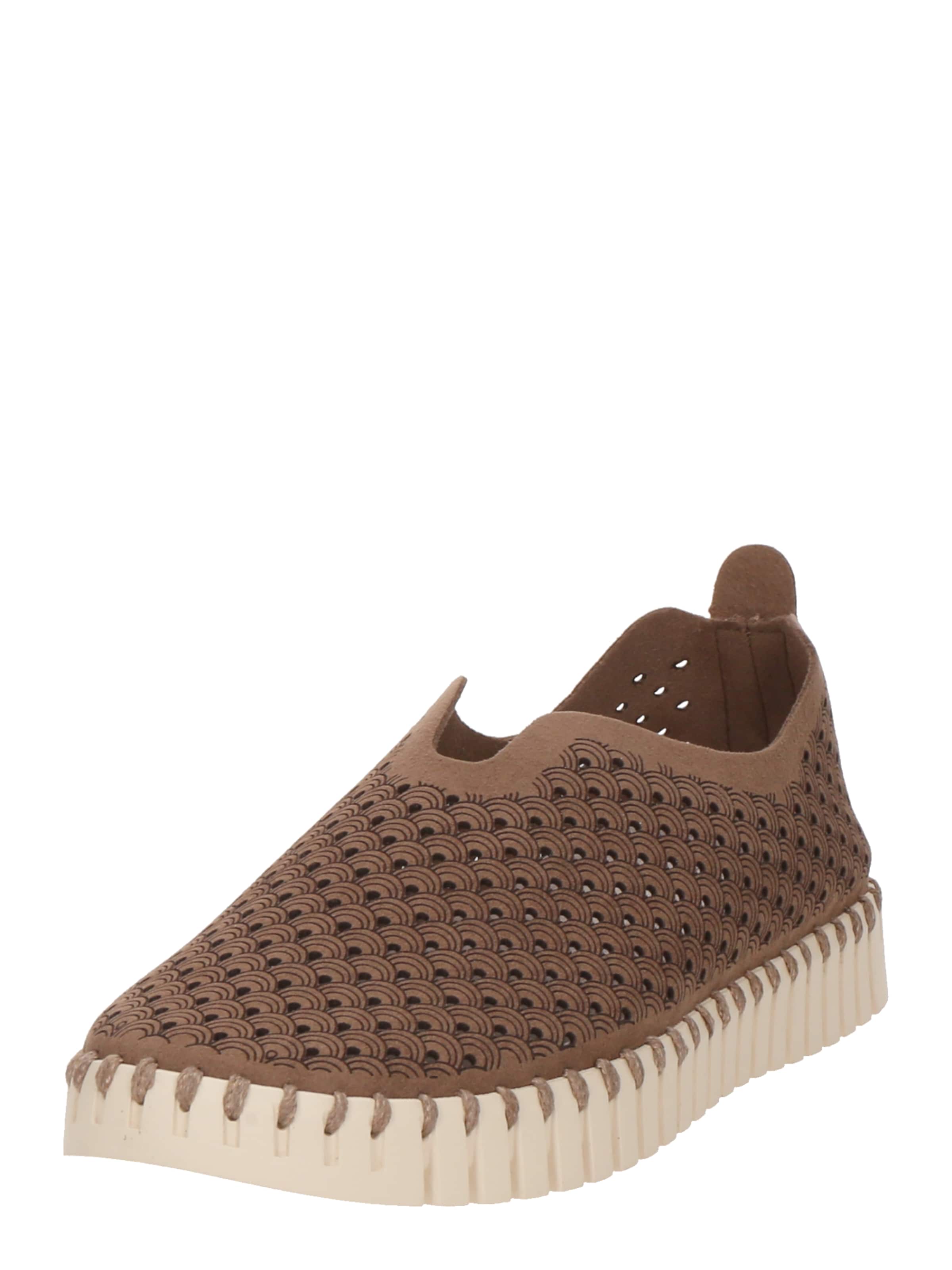 ILSE JACOBSEN Slip-on 'Tulip' σε καφέ: μπροστά