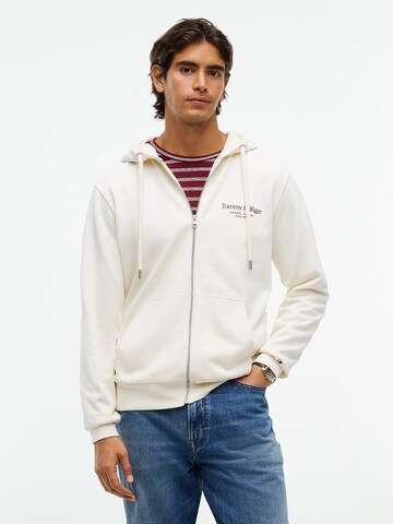 Veste de survêtement TOMMY HILFIGER en beige : devant