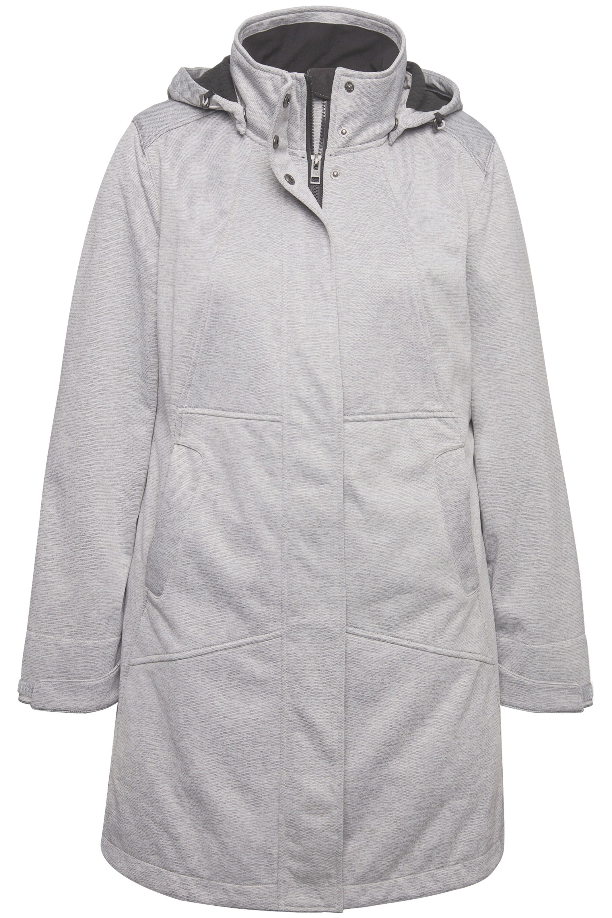 Ulla Popken Performance Jacket in Grey: front
