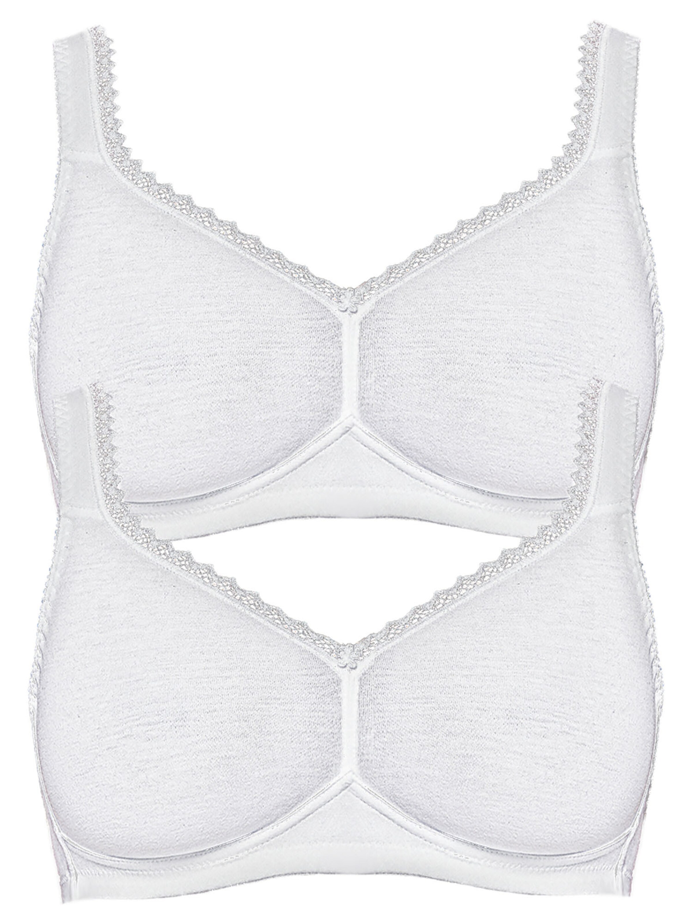 SUSA Bra 'Organic Cotton' in White: front