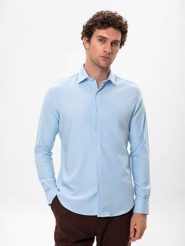 Slim fit Camicia business di Antioch in blu: frontale