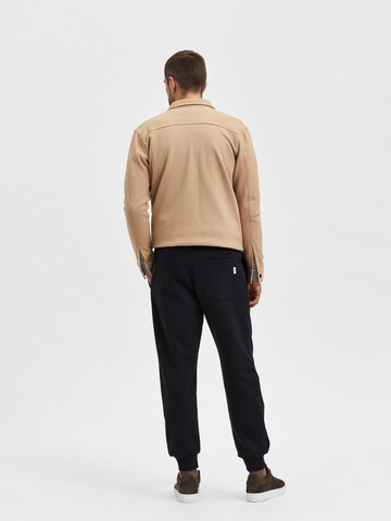 SELECTED HOMME Tapered Broek 'Beckman' in Zwart