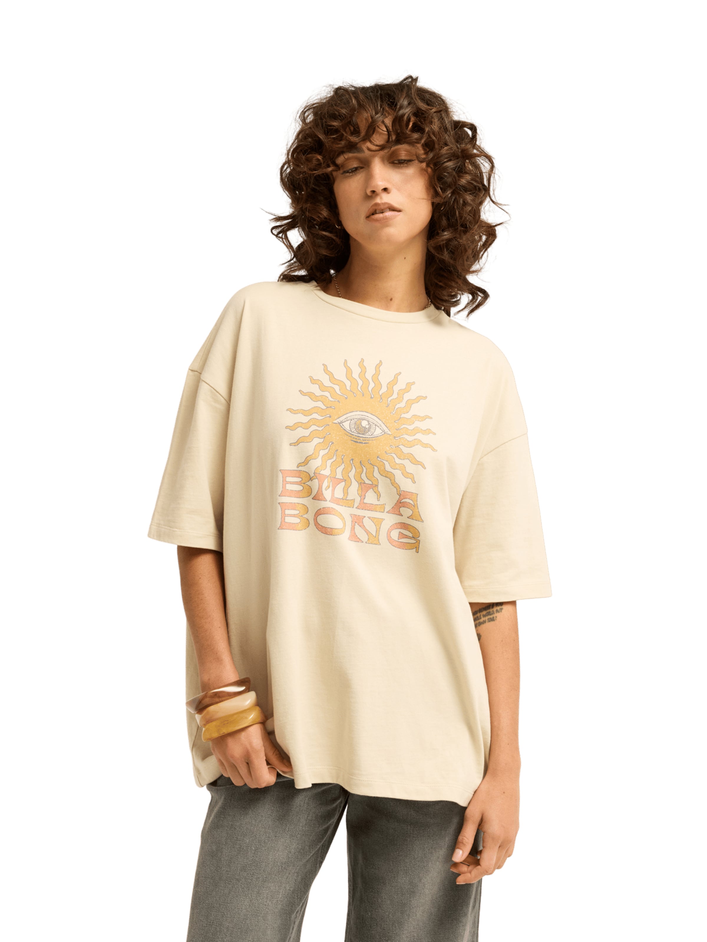 BILLABONG Shirt 'A/DIV Good Vibes True' in Beige: front