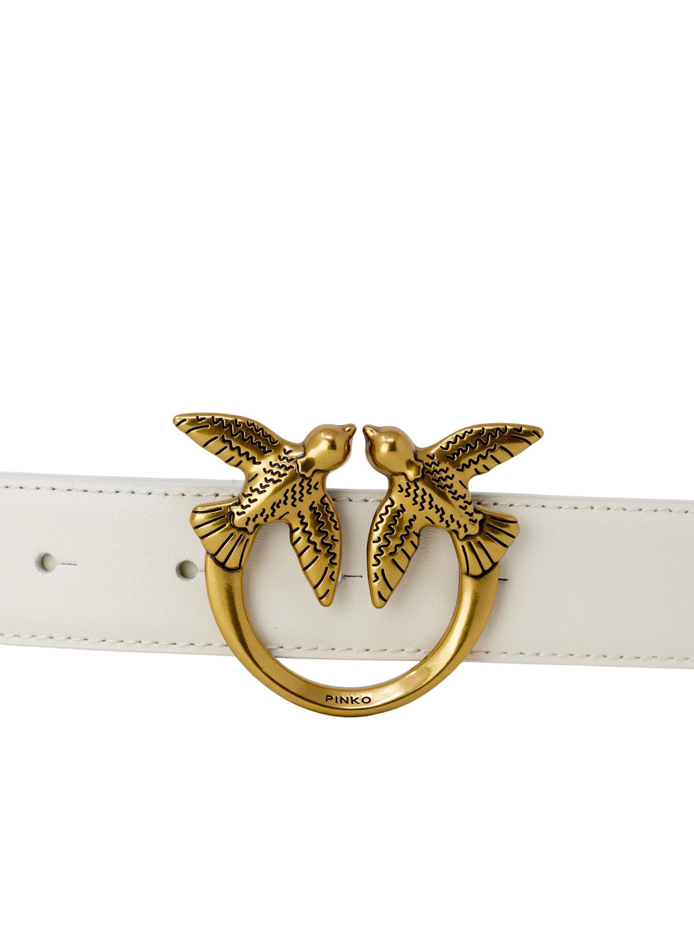 PINKO Riem 'ALTA LOVE BIRDS IN PELLE' in Beige