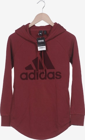 ADIDAS PERFORMANCE Sweatshirt & Zip-Up Hoodie in XS in Red: front