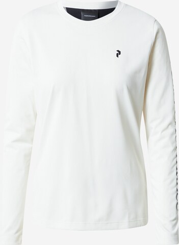PEAK PERFORMANCE Athletic Sweatshirt in White: front