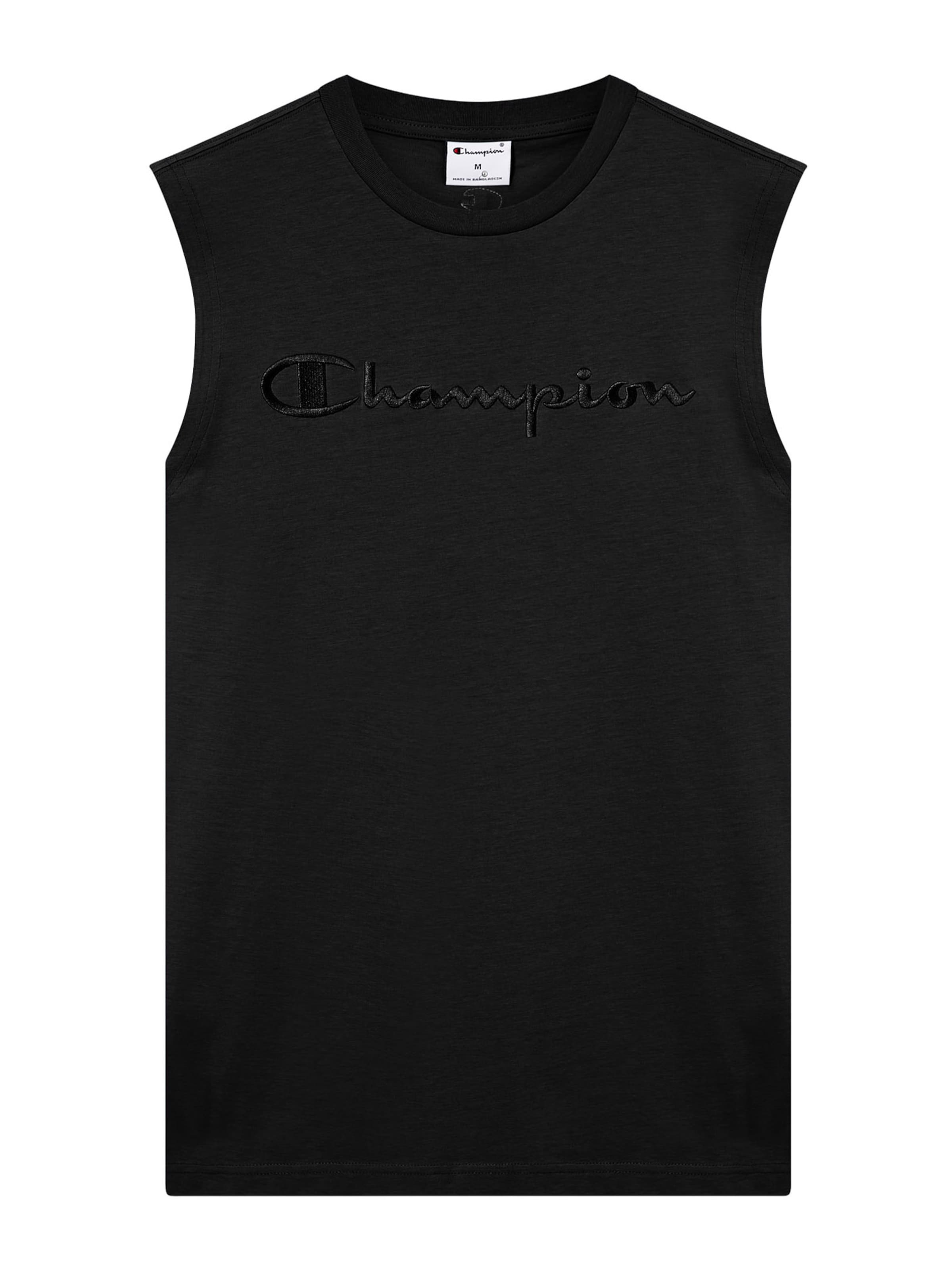 T-Shirt Champion Authentic Athletic Apparel en noir : devant