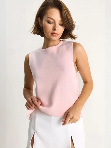 Bianco Lucci - Top de malha em rosa: frente