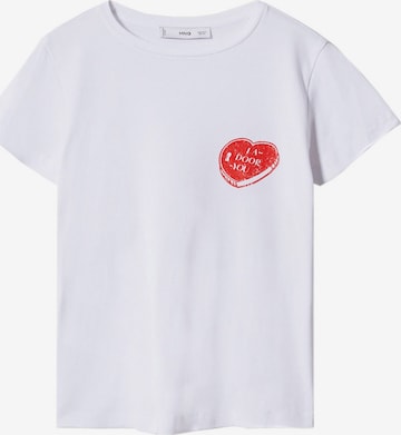 MANGO Shirt 'DOOR' in White: front