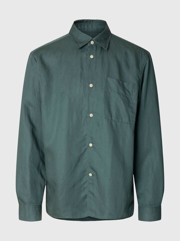 SELECTED - Ajuste confortable Camisa en verde