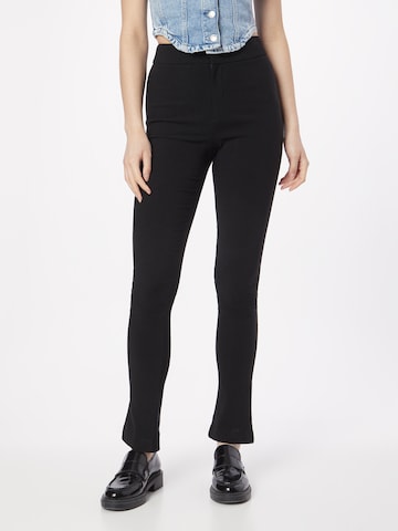 Gina Tricot Bootcut Broek 'Kajsa' in Zwart: voorkant