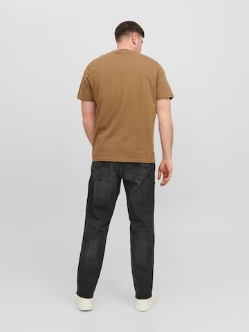 Jack & Jones Plus T-Shirt 'JJESTAR' in Braun