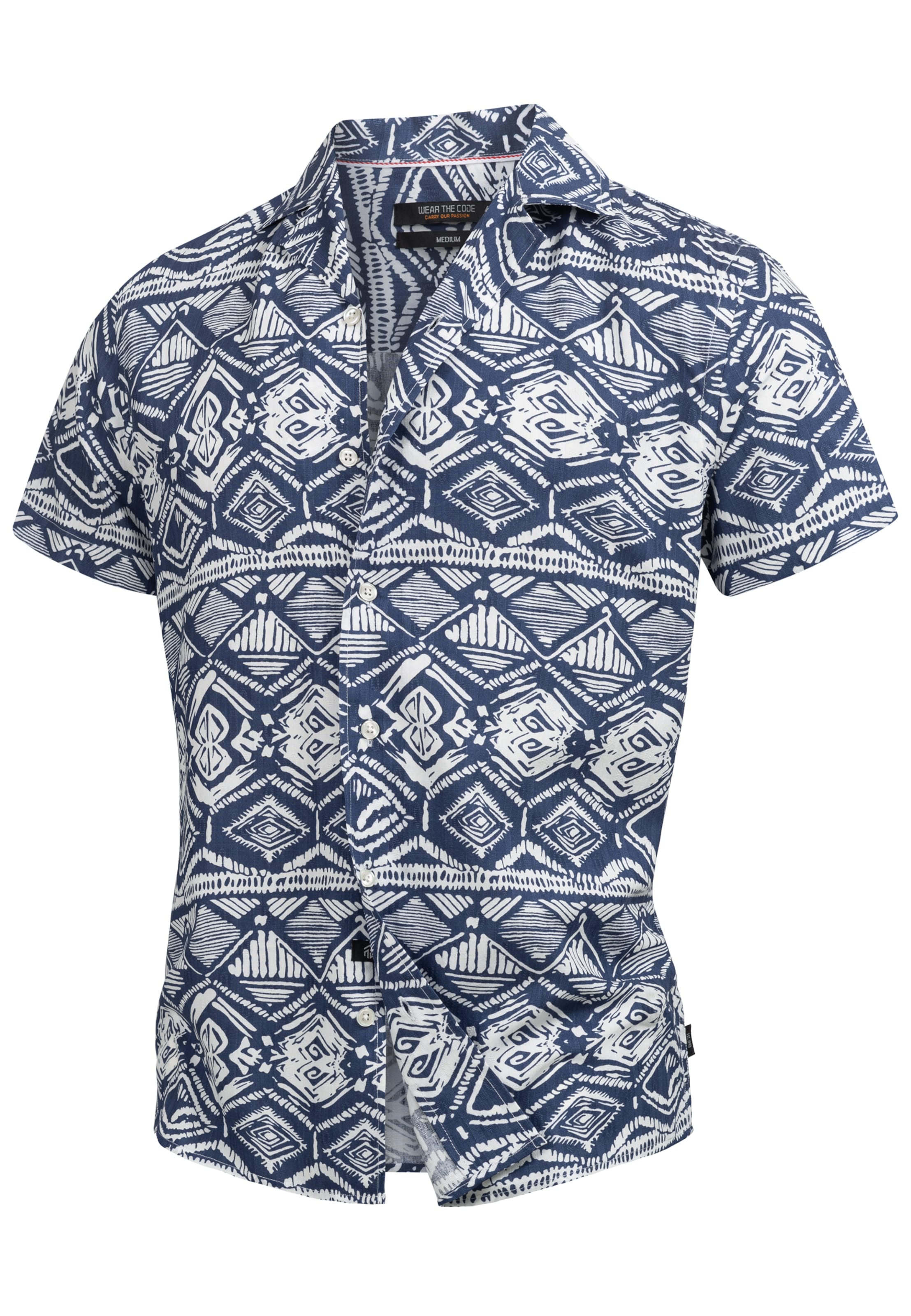 INDICODE JEANS Regular Fit Hemd 'Frey' in Blau: Vorderseite