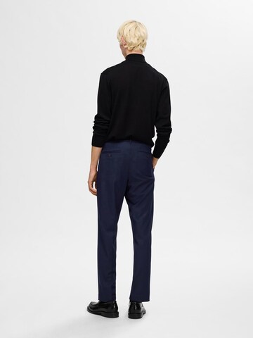 SELECTED Regular Trousers with creases 'SLHLeroy' in Blue