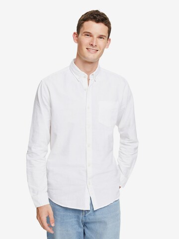 ESPRIT Regular fit Button Up Shirt in White: front