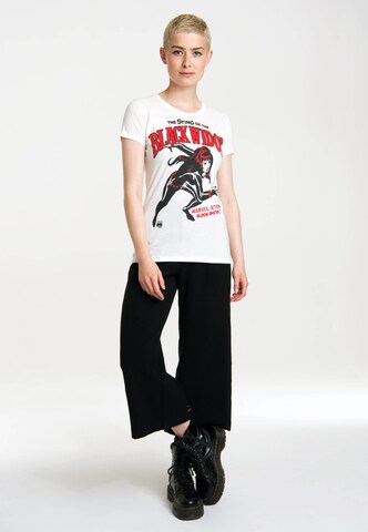 LOGOSHIRT Shirt 'Black Widow' in White