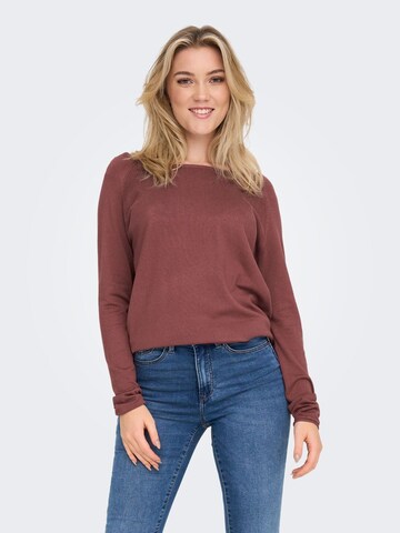 ONLY - Jersey en marrón: frente