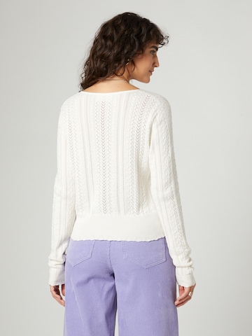 florence by mills exclusive for ABOUT YOU Cardigan 'Snowdrop' i hvid