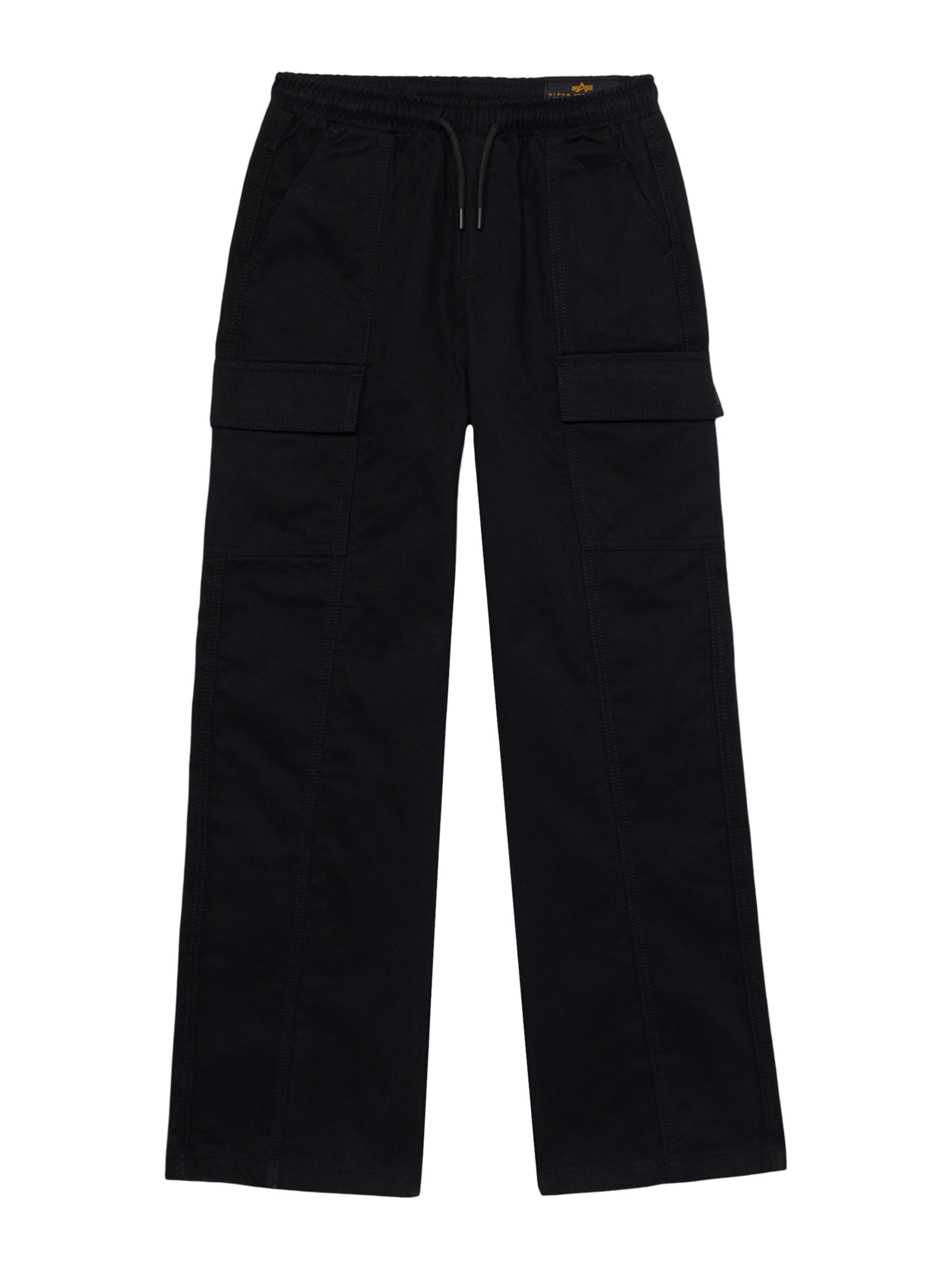 ALPHA INDUSTRIES Loosefit Hose in Schwarz: Vorderseite