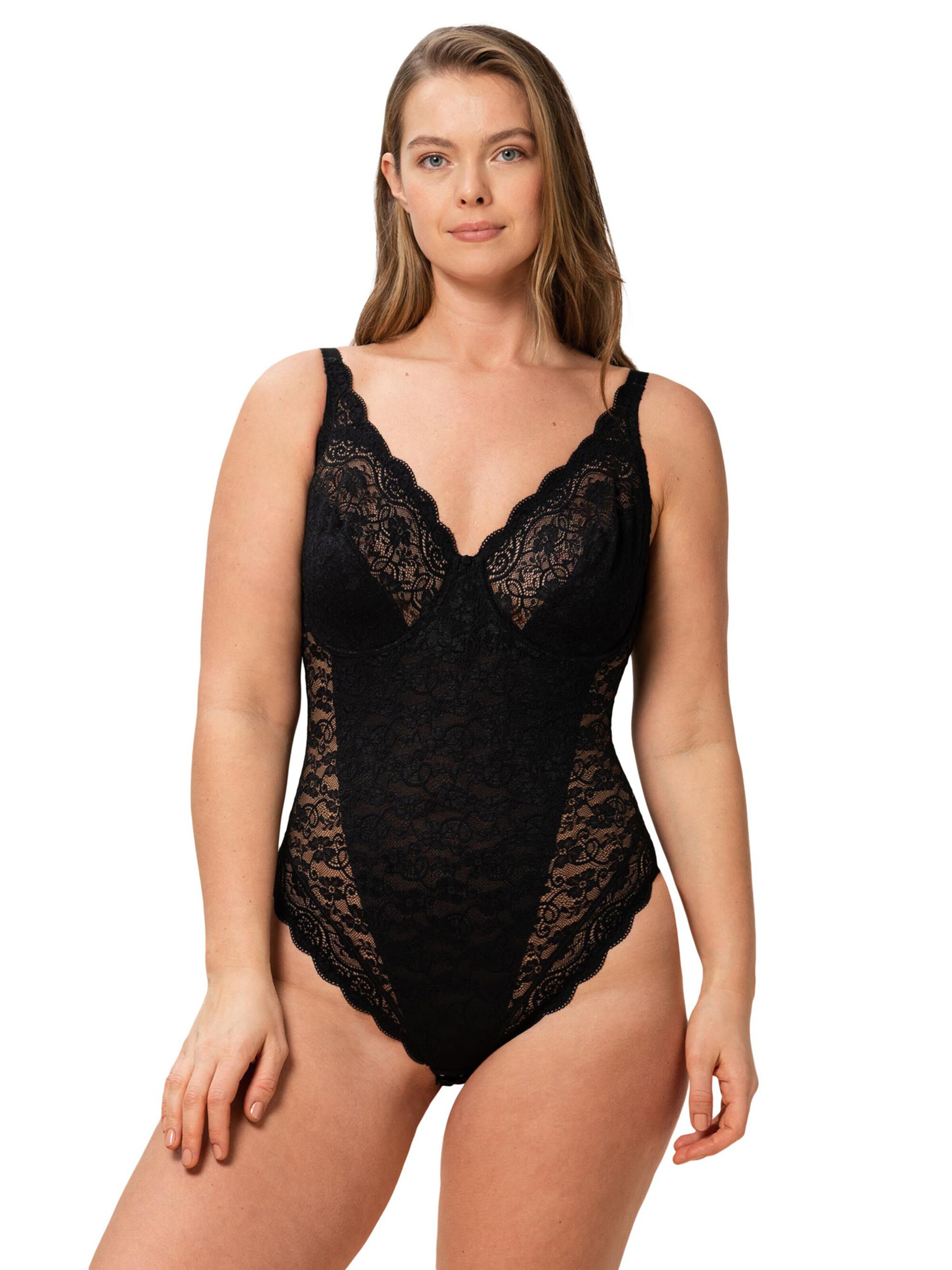 TRIUMPH - Body ' Amourette 300 ' em preto: frente