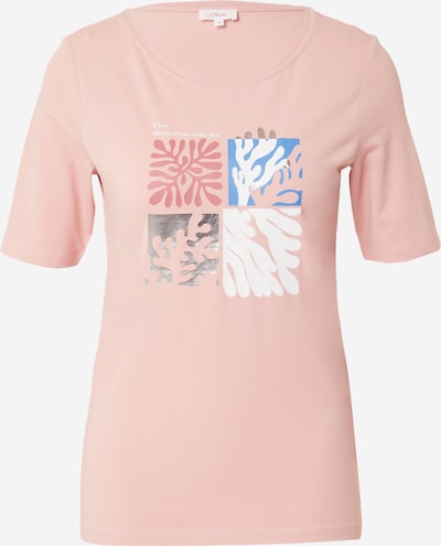 s.Oliver T-shirt en bleu / rose / rose / blanc, Vue avec produit