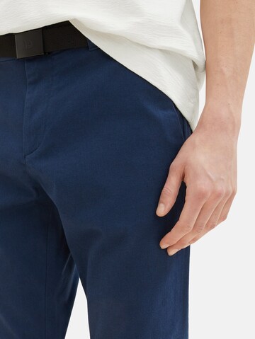 Coupe slim Pantalon chino TOM TAILOR DENIM en bleu