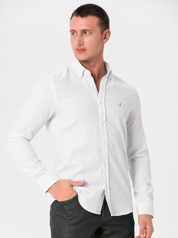 By Diess Collection Slim fit Πουκάμισο 'OXFORD' σε λευκό
