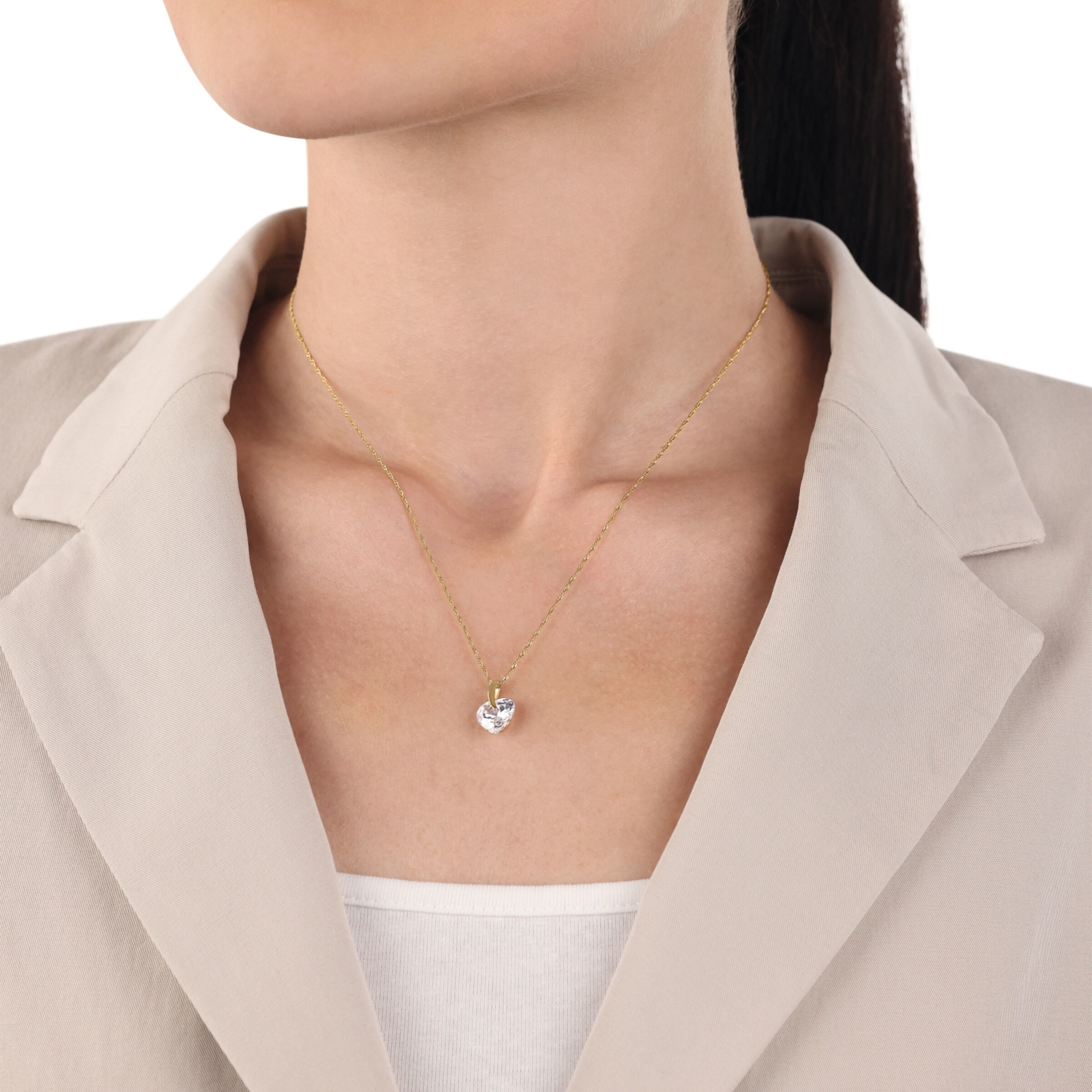 AMOR Necklace in Gold: front