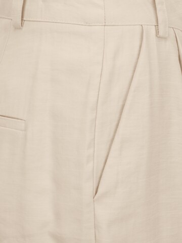 Y.A.S Petite regular Bukser med lægfolder 'PERFA' i beige