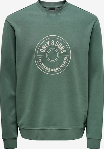 Sweat-shirt Only & Sons en vert : devant