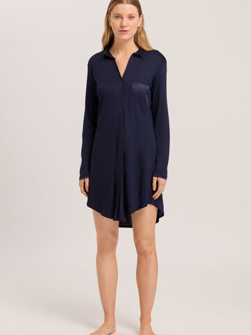 Hanro Pajama shirt ' Grand Central ' in Blue