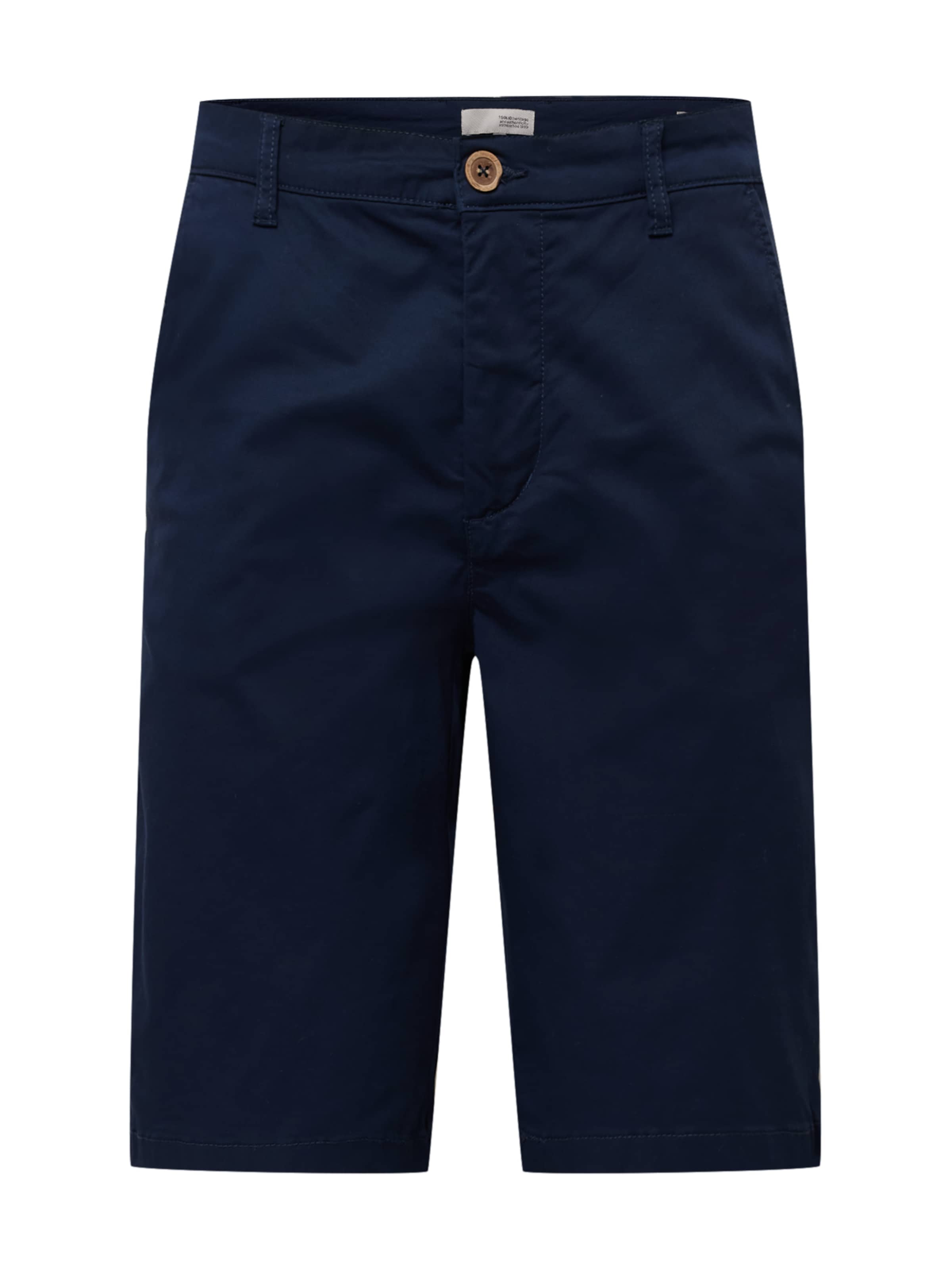 !Solid Chino trousers 'Bishop' in Blue: front