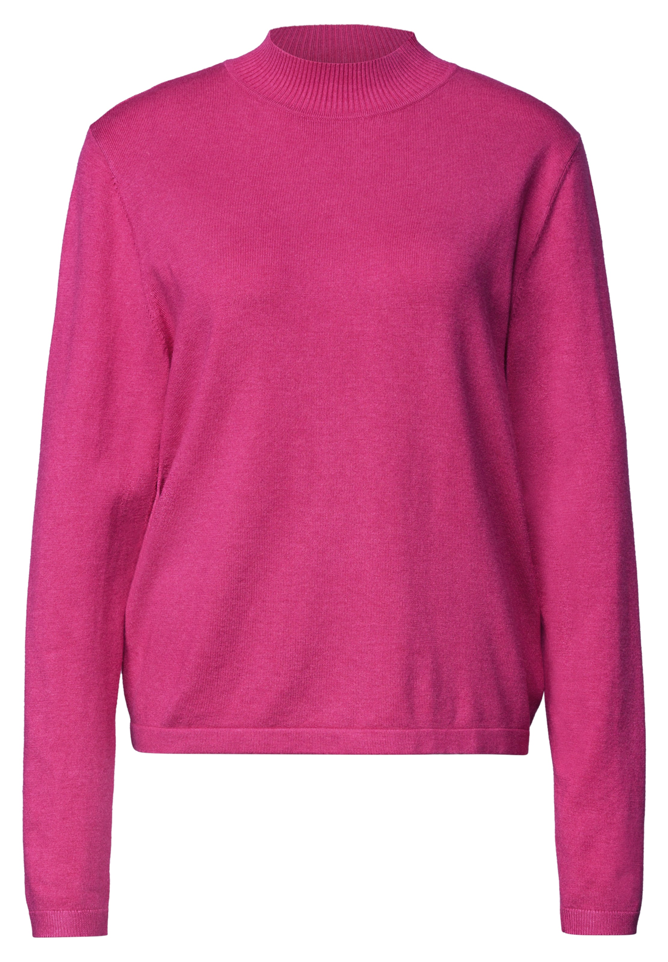 Street One Studio Langarm Pullover mit Turtle Neck in Pink: Vorderseite
