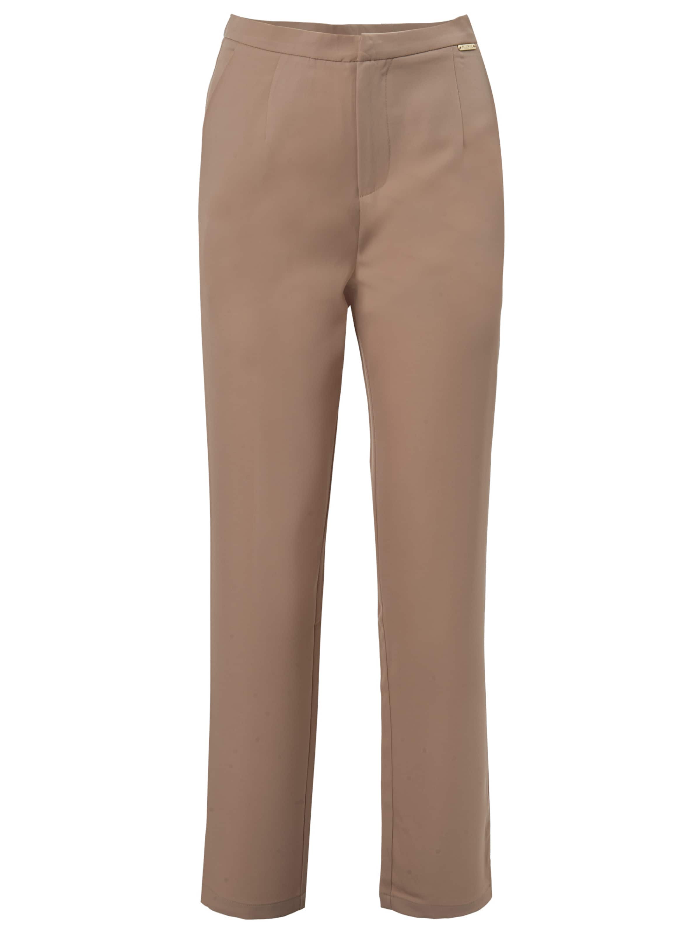 Influencer Slimfit Broek in Beige: voorkant