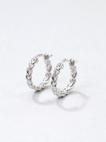 Hey Happiness Ohrring 'Braided'‌‌‌‌ in Silber