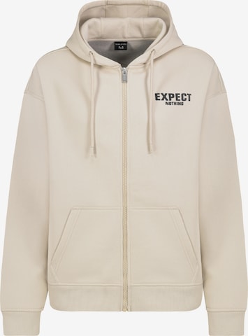 Sublevel Zip-Up Hoodie in Beige: front