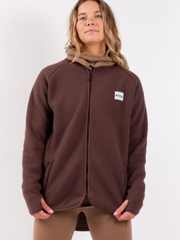 Veste en polaire fonctionnelle Eivy en marron : devant