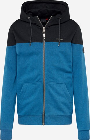 Ragwear Zip-Up Hoodie 'TOMIE' in Blue: front