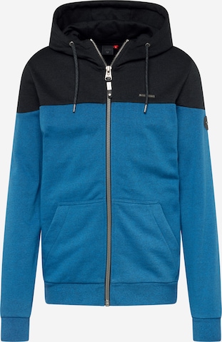 Ragwear Zip-Up Hoodie 'TOMIE' in Blue: front