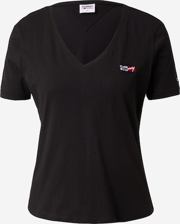 Tommy Jeans T-Shirt in Schwarz: predná strana