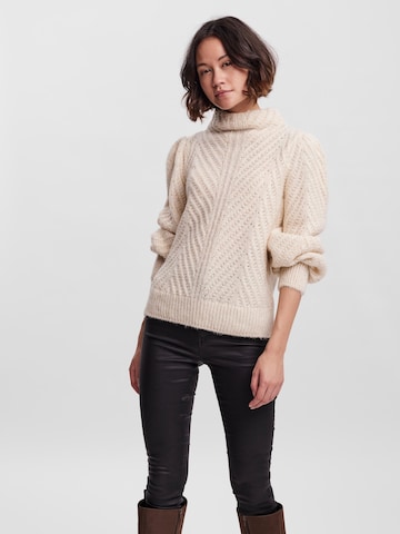 VERO MODA Sweater 'Siristitch' in Beige: front
