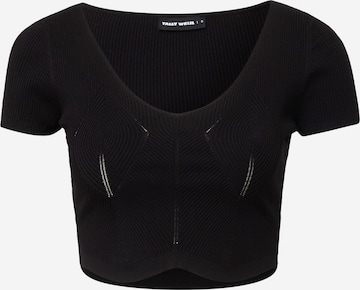Tally Weijl Knitted top in Black: front