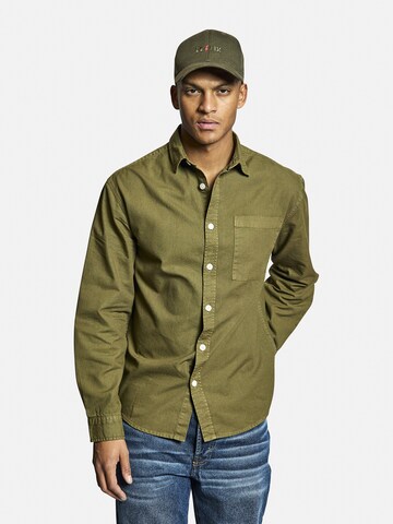 Redefined Rebel Regular fit Overhemd 'Jack' in Groen: voorkant
