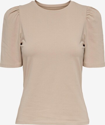 T-shirt ONLY en beige : devant