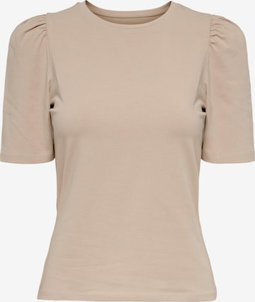 T-shirt ONLY en beige : devant