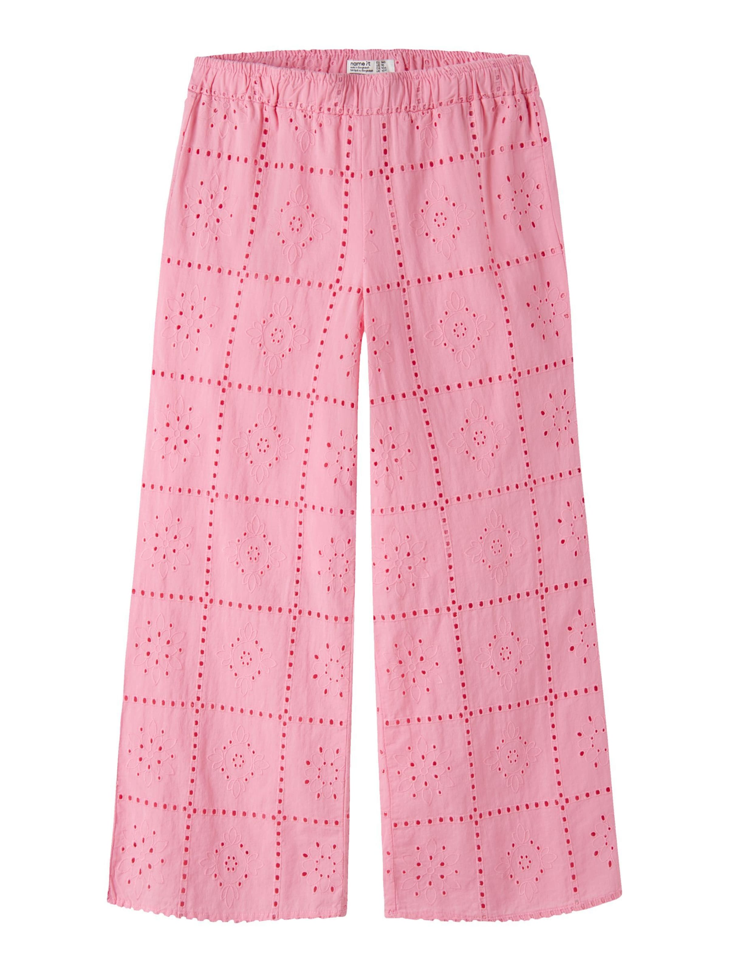NAME IT - Pierna ancha Pantalón en rosa: frente