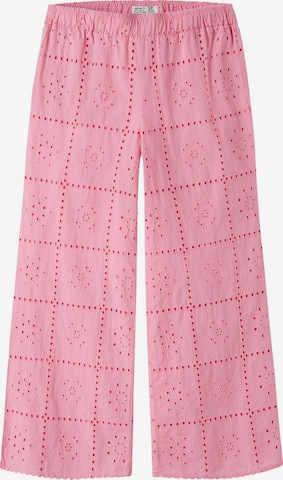 NAME IT - Pierna ancha Pantalón en rosa: frente